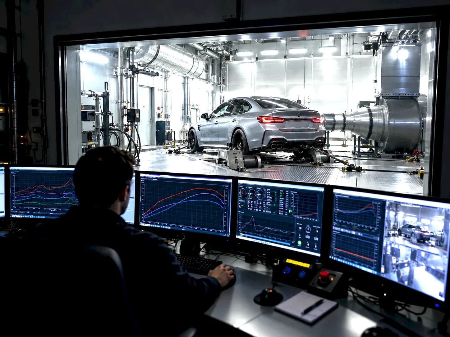 Inside a precision dyno test cell