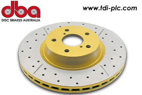 DBA Disc Front – Gold Series (Cross drilled & slotted) each, image 1 of 1