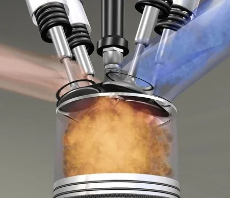 Combustion in an engine cylinder