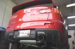 Torque Developments HKS Mitsubishi Lancer Evo X Super Turbo Muffler exhaust